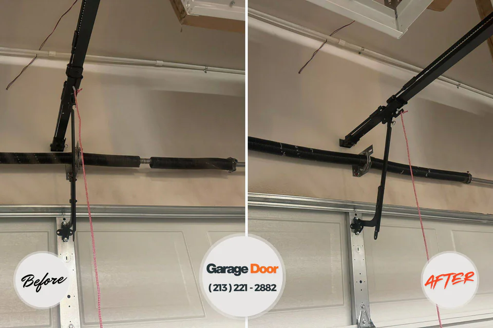 Before and after: garage door repair Las Vegas, NM